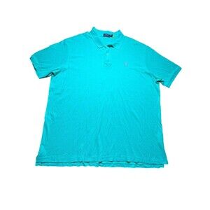 Polo Ralph Lauren Short Sleeve Shirt Size 4XB Aqua Green Pony Preppy Classic IJ9